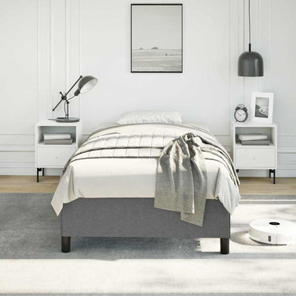 Bed Frame without Mattress 100x203 cm Fabric Dark grey Twin XL 35 cm