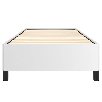 Bed Frame without Mattress White Twin Faux Leather