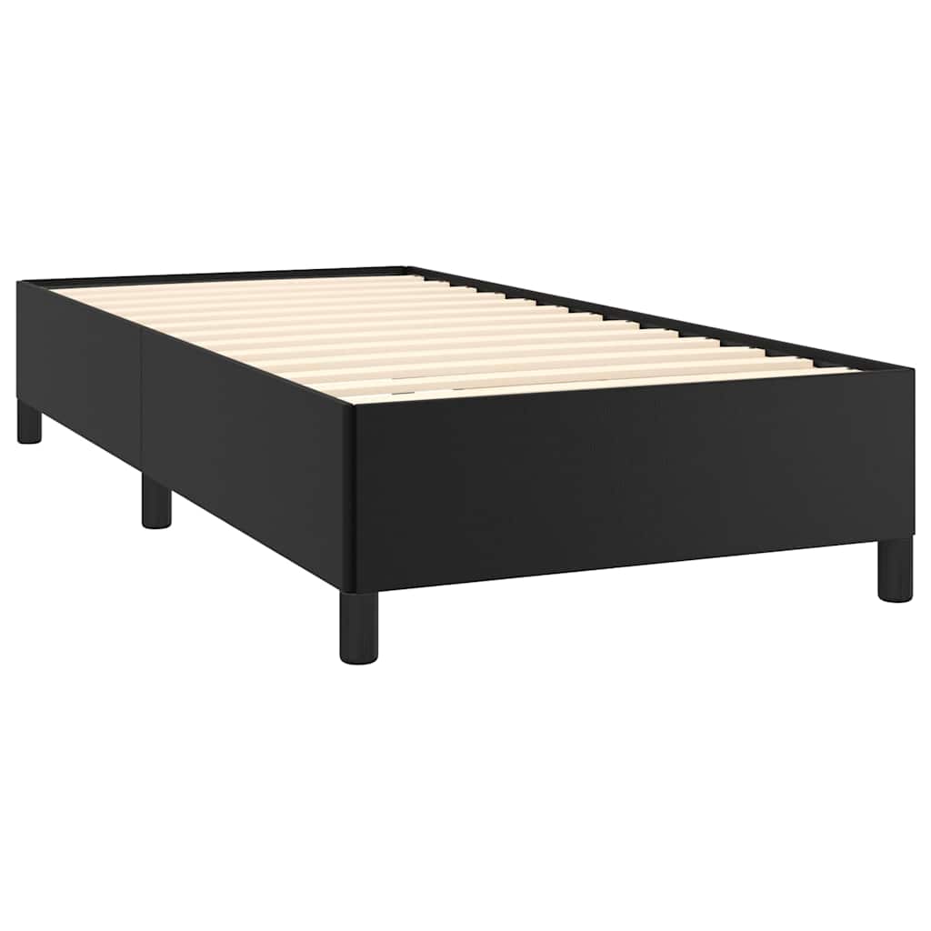 Bed Frame without Mattress Black Twin XL Faux Leather