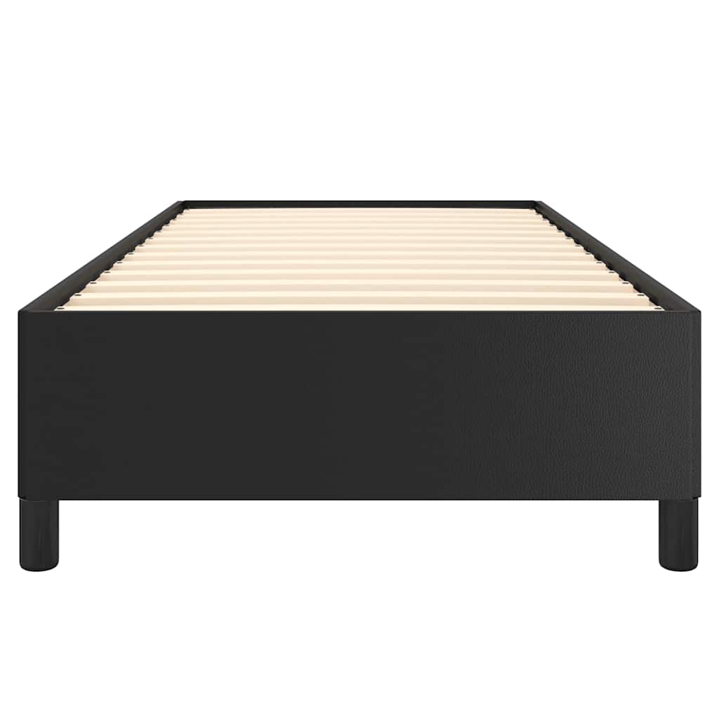Bed Frame without Mattress Black Twin XL Faux Leather