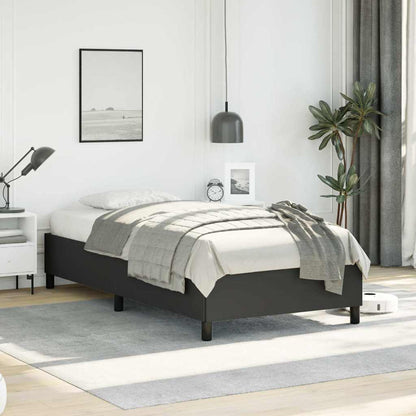 Bed Frame without Mattress Black Twin XL Faux Leather
