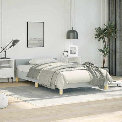 vidaXL Bed Frame without Mattress Light Grey Twin XL Fabric 3