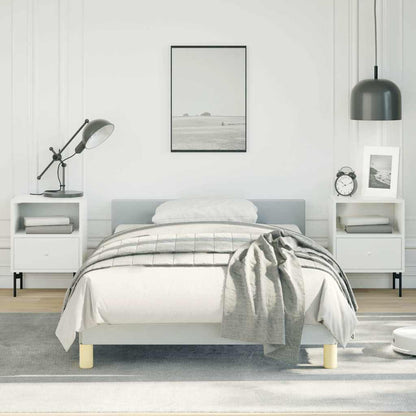 vidaXL Bed Frame without Mattress Light Grey Twin XL Fabric 1