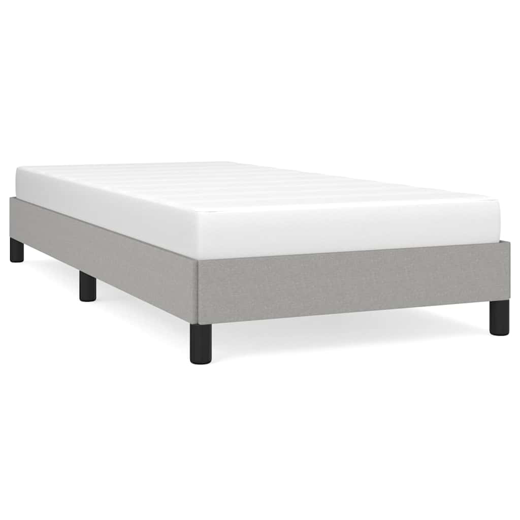 Bed Frame without Mattress 135x190 cm Double Fabric Light grey 3FT Single