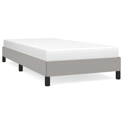 Bed Frame without Mattress 135x190 cm Double Fabric Light grey 3FT Single