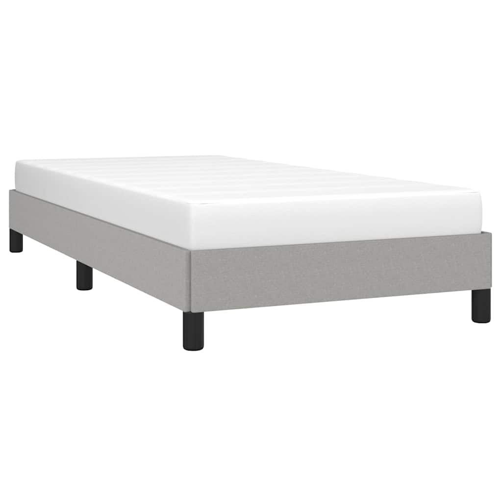 Bed Frame without Mattress 135x190 cm Double Fabric Light grey 3FT Single