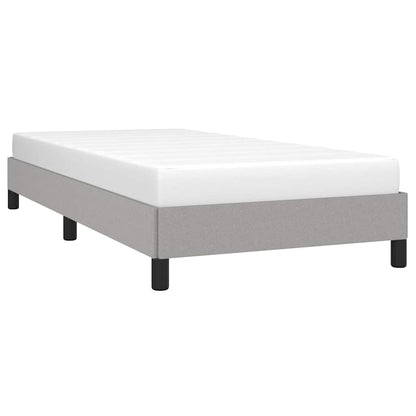 Bed Frame without Mattress 135x190 cm Double Fabric Light grey 3FT Single