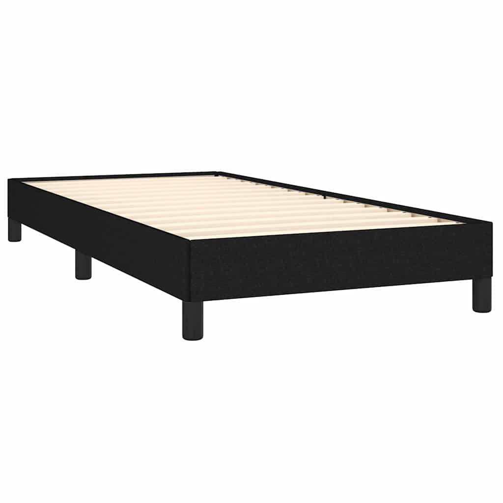 vidaXL Bed Frame without Mattress Black 90x190 cm Single Single Fabric 4