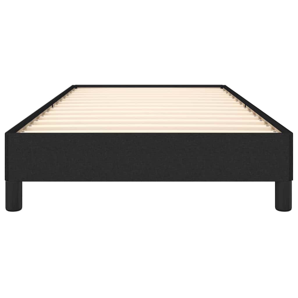 vidaXL Bed Frame without Mattress Black 90x190 cm Single Single Fabric 5