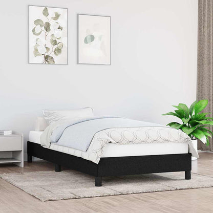 vidaXL Bed Frame without Mattress Black 90x190 cm Single Single Fabric 1