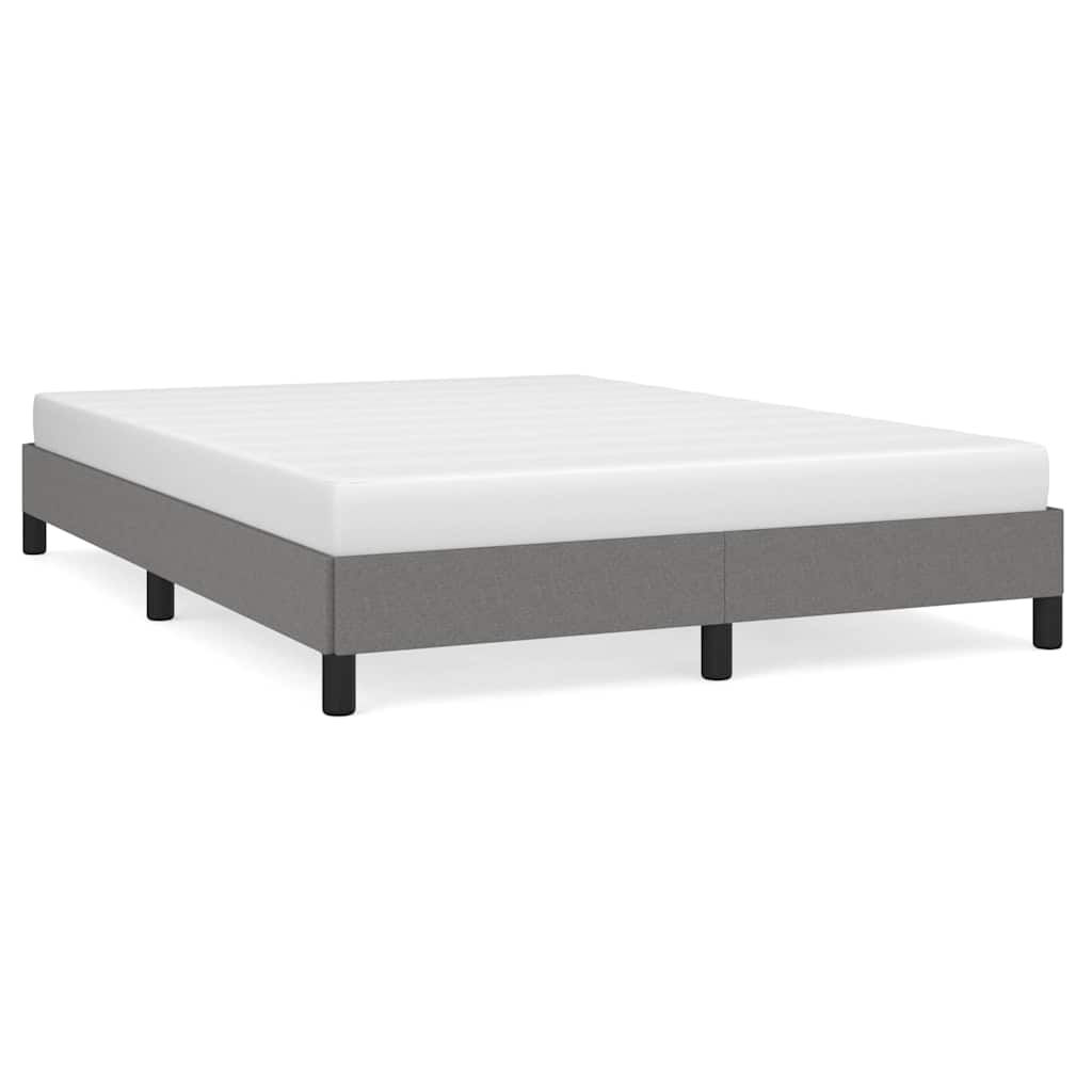 Bed Frame without Mattress 135x190 cm Double Fabric Dark grey 4FT6 Double