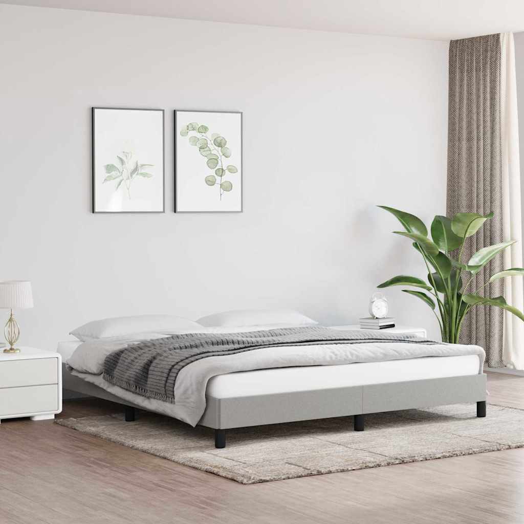 vidaXL Bed Frame without Mattress 135x190 cm Double Fabric