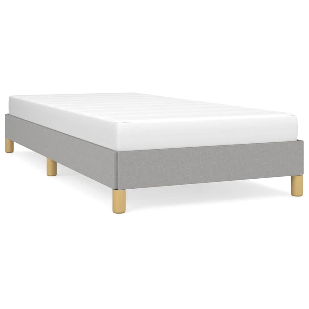 vidaXL Bed Frame without Mattress Light Grey 90x190 cm Single Single Fabric 2