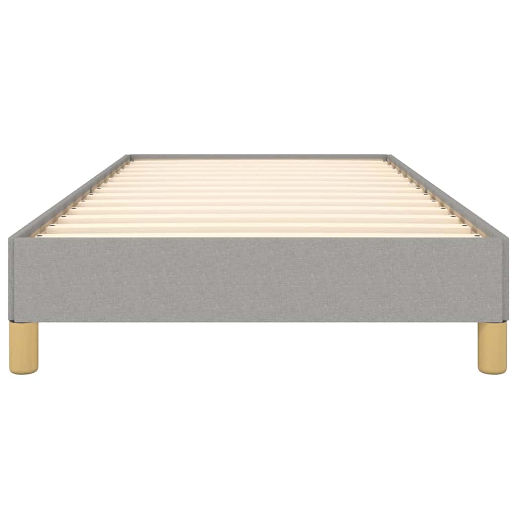 vidaXL Bed Frame without Mattress Light Grey 90x190 cm Single Single Fabric 5
