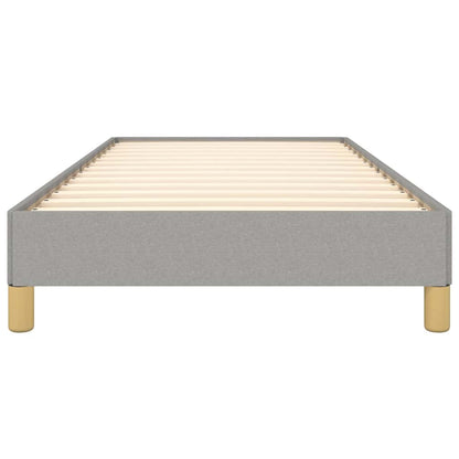 vidaXL Bed Frame without Mattress Light Grey 90x190 cm Single Single Fabric 5