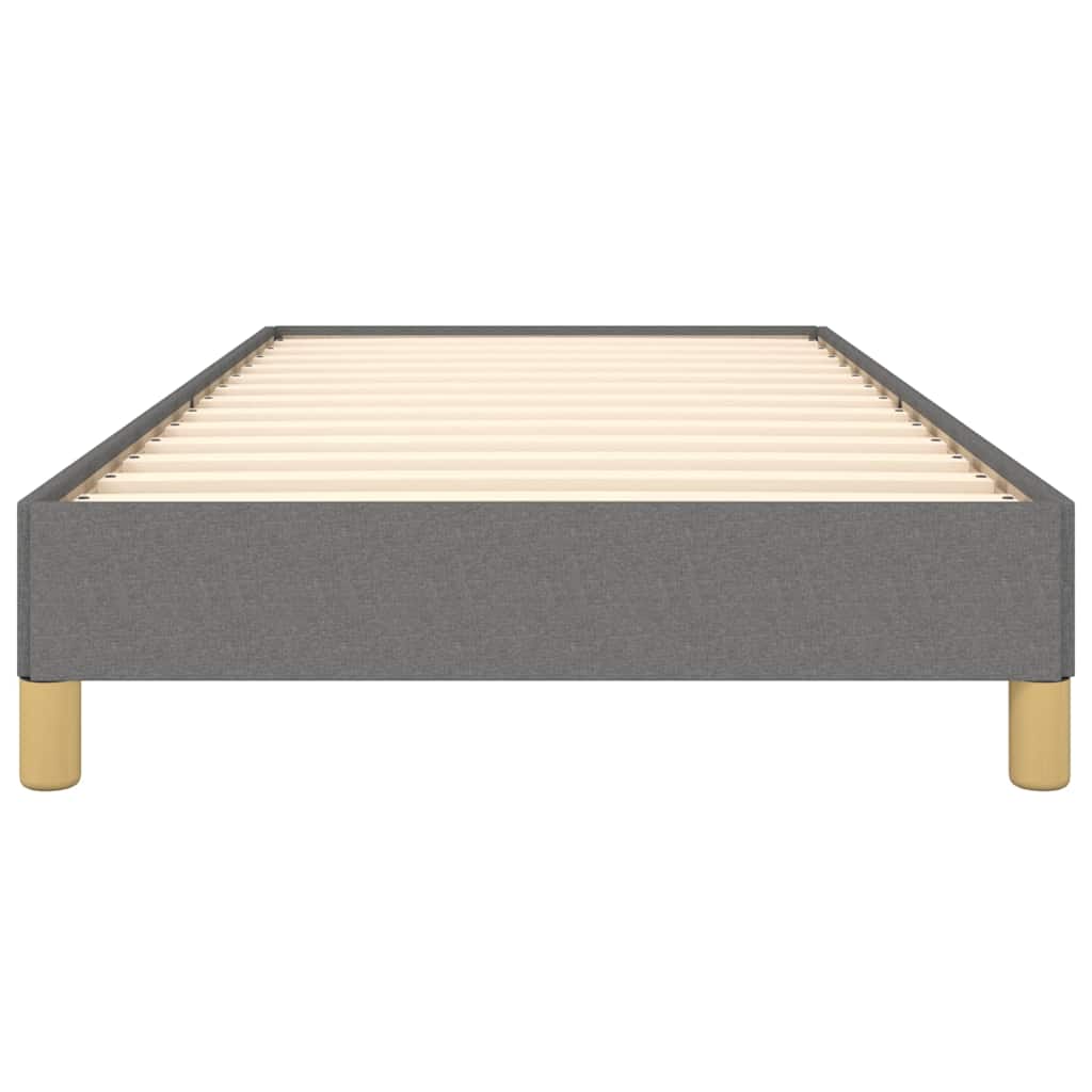 vidaXL Bed Frame without Mattress Dark Grey 90x190 cm Single Single Fabric 5