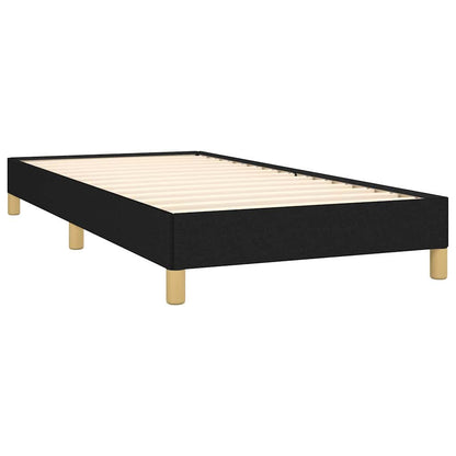 vidaXL Bed Frame without Mattress Black 90x190 cm Single Single Fabric 4