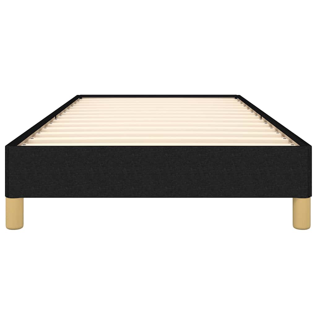 vidaXL Bed Frame without Mattress Black 90x190 cm Single Single Fabric 5