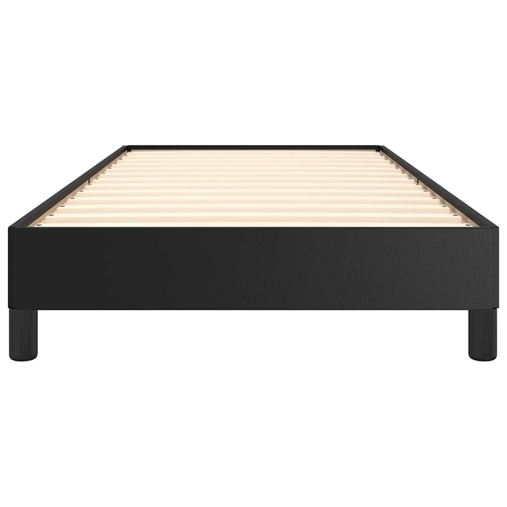 vidaXL Bed Frame without Mattress Black 90x190 cm Single Single Faux Leather 5