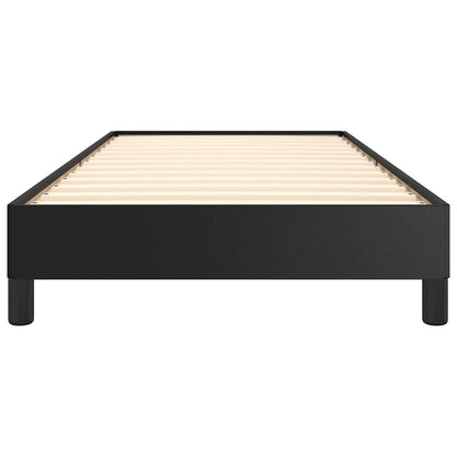 vidaXL Bed Frame without Mattress Black 90x190 cm Single Single Faux Leather 5