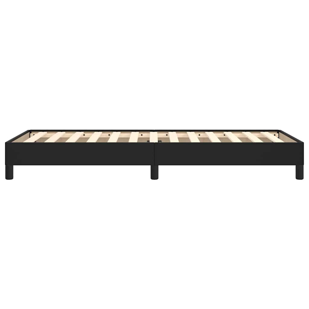 vidaXL Bed Frame without Mattress Black 90x190 cm Single Single Faux Leather 6