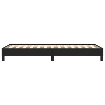 vidaXL Bed Frame without Mattress Black 90x190 cm Single Single Faux Leather 6