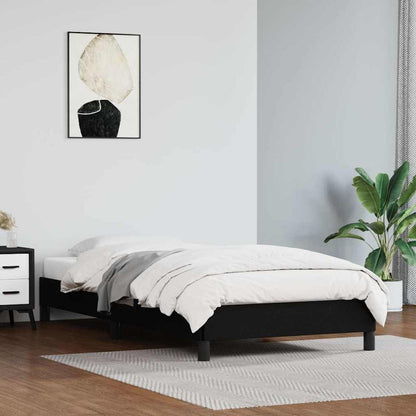 vidaXL Bed Frame without Mattress Black 90x190 cm Single Single Faux Leather 1