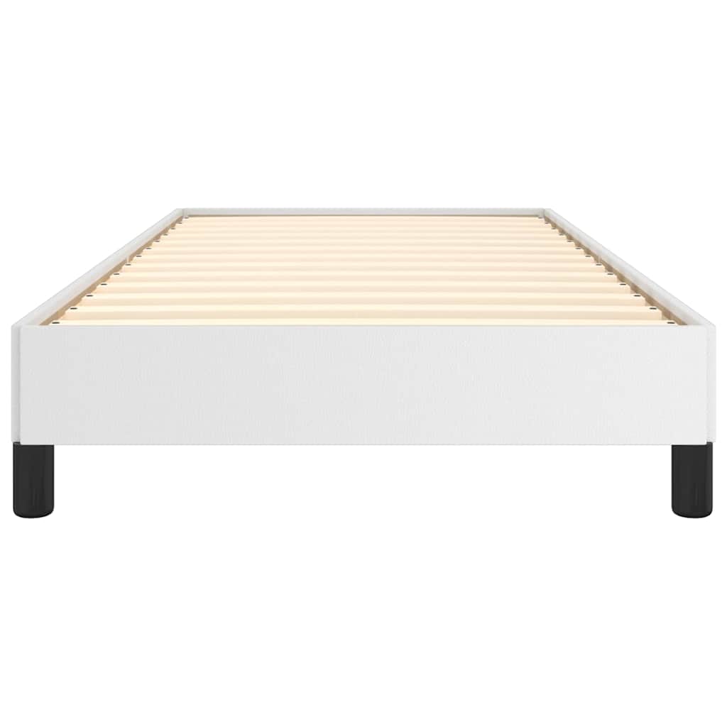 vidaXL Bed Frame without Mattress White 90x190 cm Single Single Faux Leather 5
