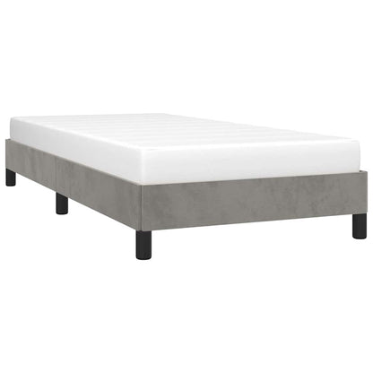 vidaXL Bed Frame without Mattress Light Grey 90x190 cm Single Single Velvet 3