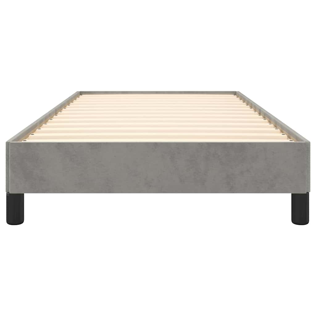 vidaXL Bed Frame without Mattress Light Grey 90x190 cm Single Single Velvet 5