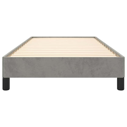 vidaXL Bed Frame without Mattress Light Grey 90x190 cm Single Single Velvet 5