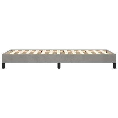vidaXL Bed Frame without Mattress Light Grey 90x190 cm Single Single Velvet 6