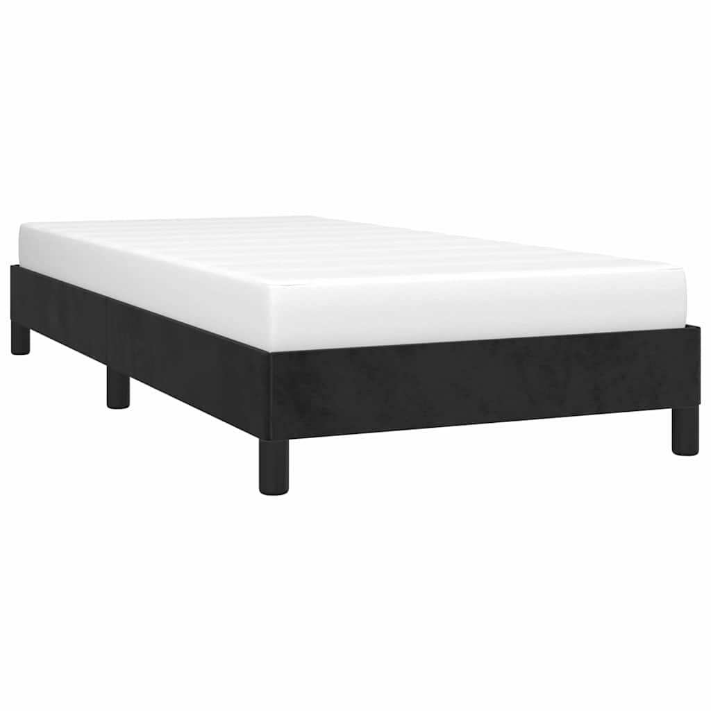 vidaXL Bed Frame without Mattress Black 90x190 cm Single Single Velvet 3