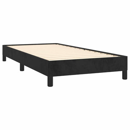 vidaXL Bed Frame without Mattress Black 90x190 cm Single Single Velvet 4