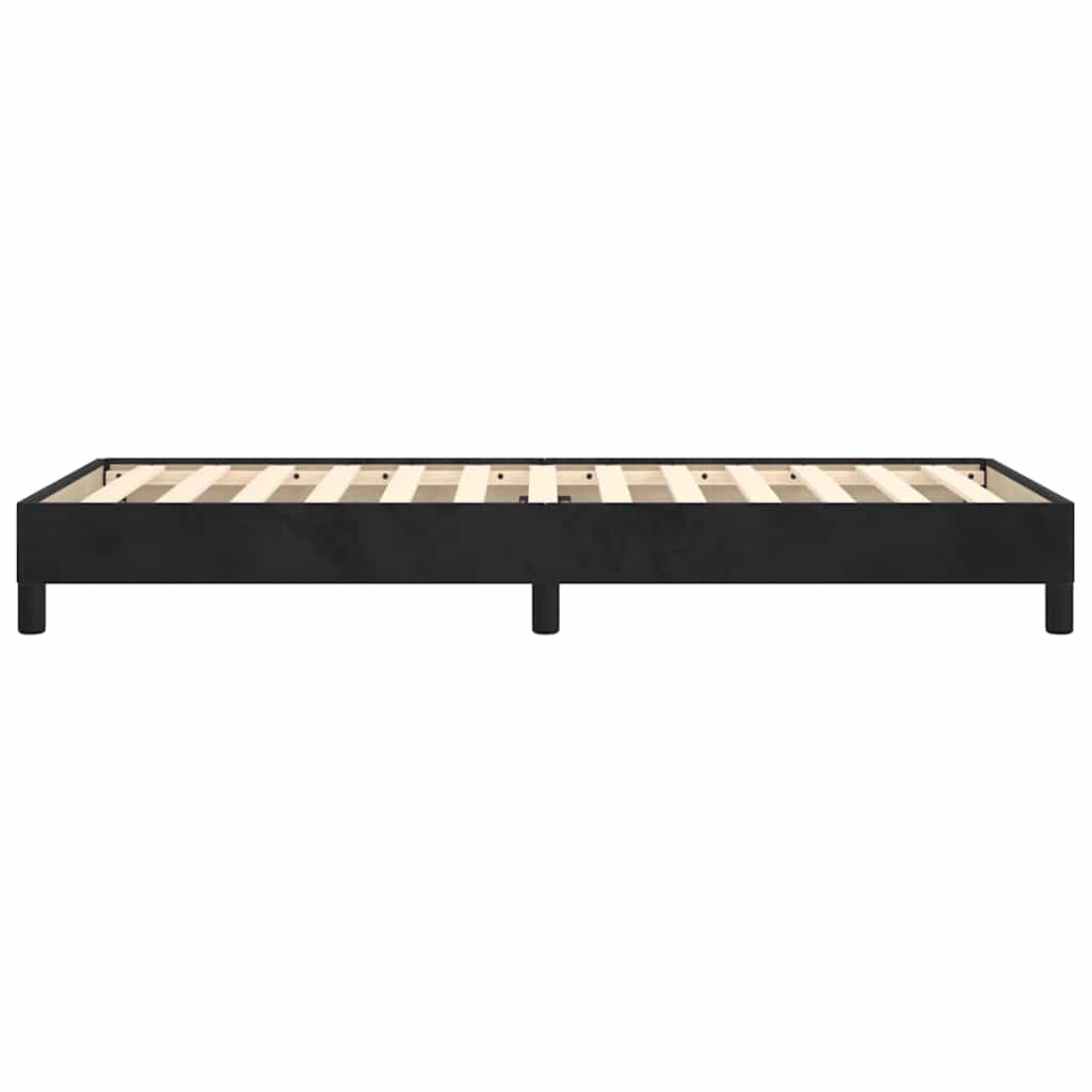 vidaXL Bed Frame without Mattress Black 90x190 cm Single Single Velvet 6