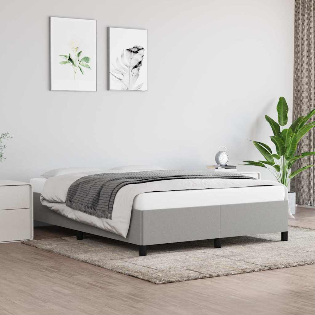 vidaXL Bed Frame without Mattress 135x190 cm Double Fabric