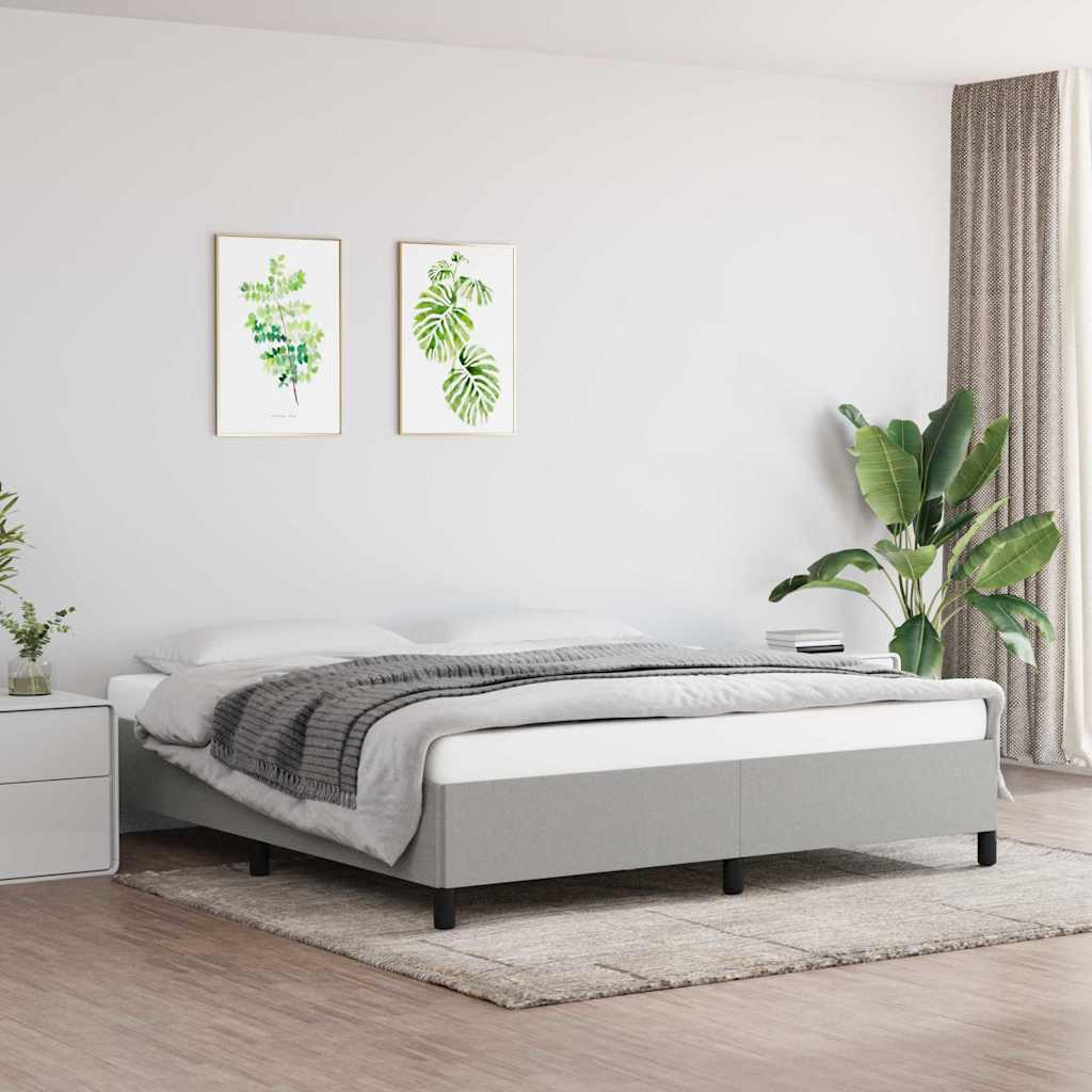 vidaXL Bed Frame without Mattress 135x190 cm Double Fabric