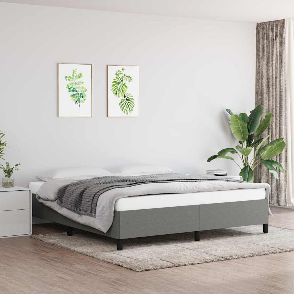 vidaXL Bed Frame without Mattress 135x190 cm Double Fabric