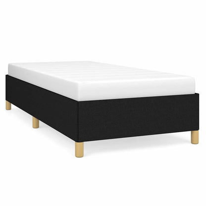 Bed Frame without Mattress 135x190 cm Double Fabric Black 35 cm