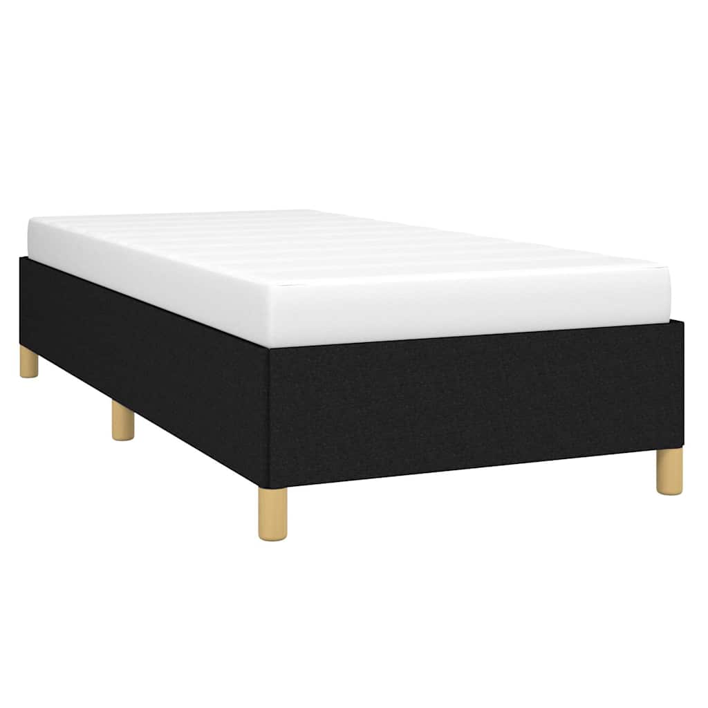 Bed Frame without Mattress 135x190 cm Double Fabric Black 35 cm
