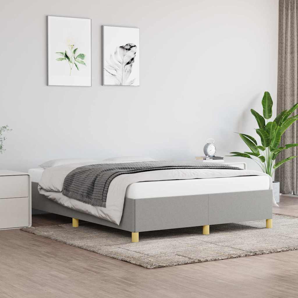 vidaXL Bed Frame without Mattress 135x190 cm Double Fabric