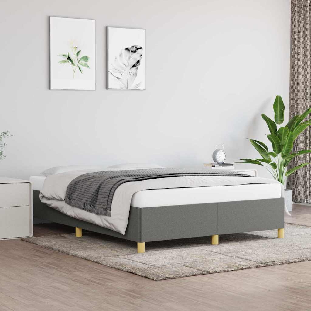 vidaXL Bed Frame without Mattress 135x190 cm Double Fabric