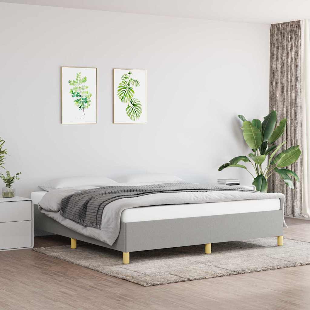vidaXL Bed Frame without Mattress 135x190 cm Double Fabric