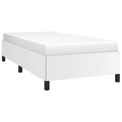 vidaXL Bed Frame without Mattress White 90x190 cm Single Single Faux Leather 3