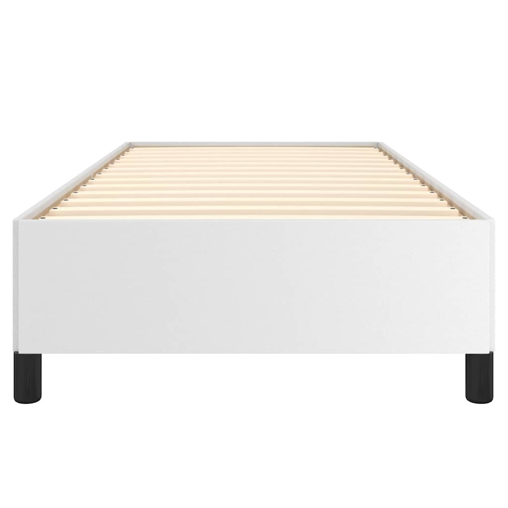 vidaXL Bed Frame without Mattress White 90x190 cm Single Single Faux Leather 5