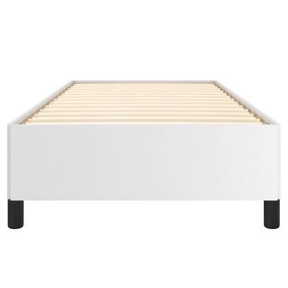 vidaXL Bed Frame without Mattress White 90x190 cm Single Single Faux Leather 5