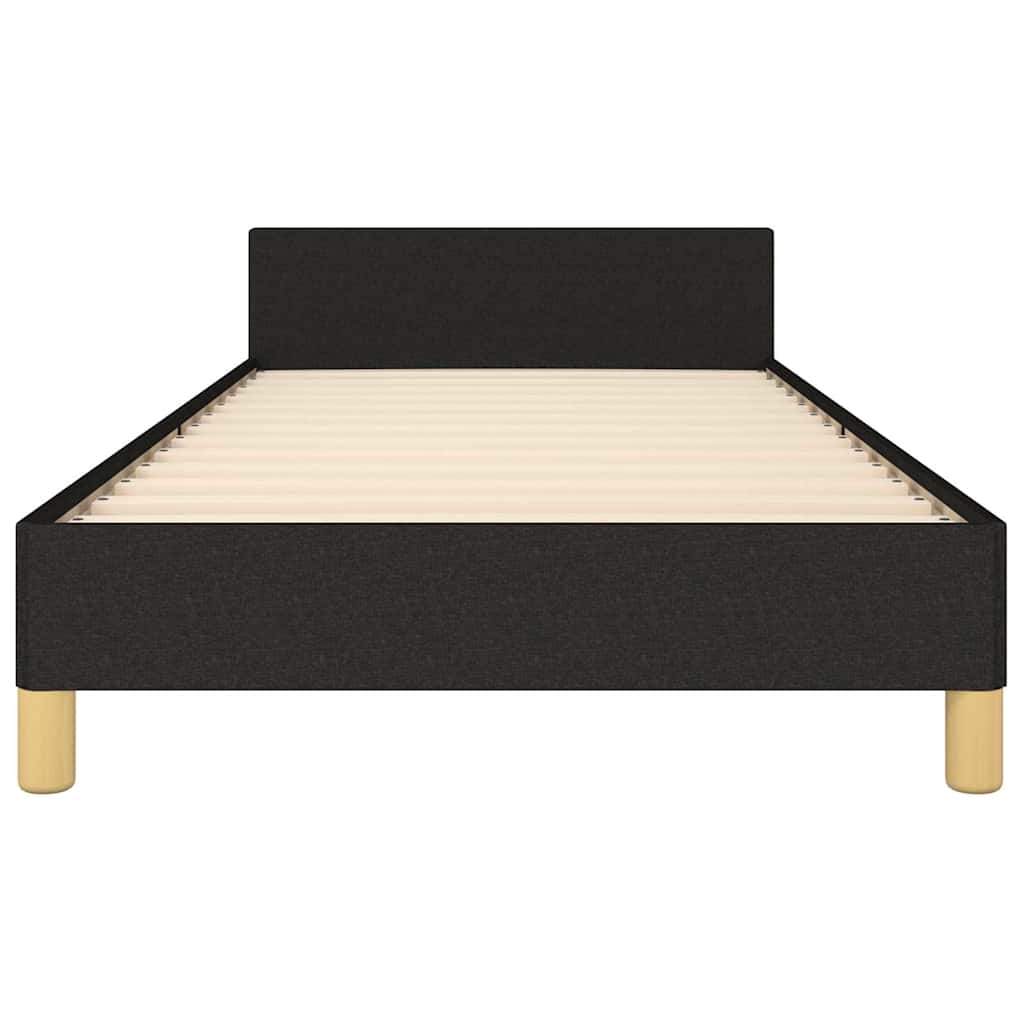 vidaXL Bed Frame without Mattress Black 90x190cm Single Fabric 5