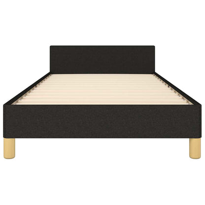 vidaXL Bed Frame without Mattress Black 90x190cm Single Fabric 5
