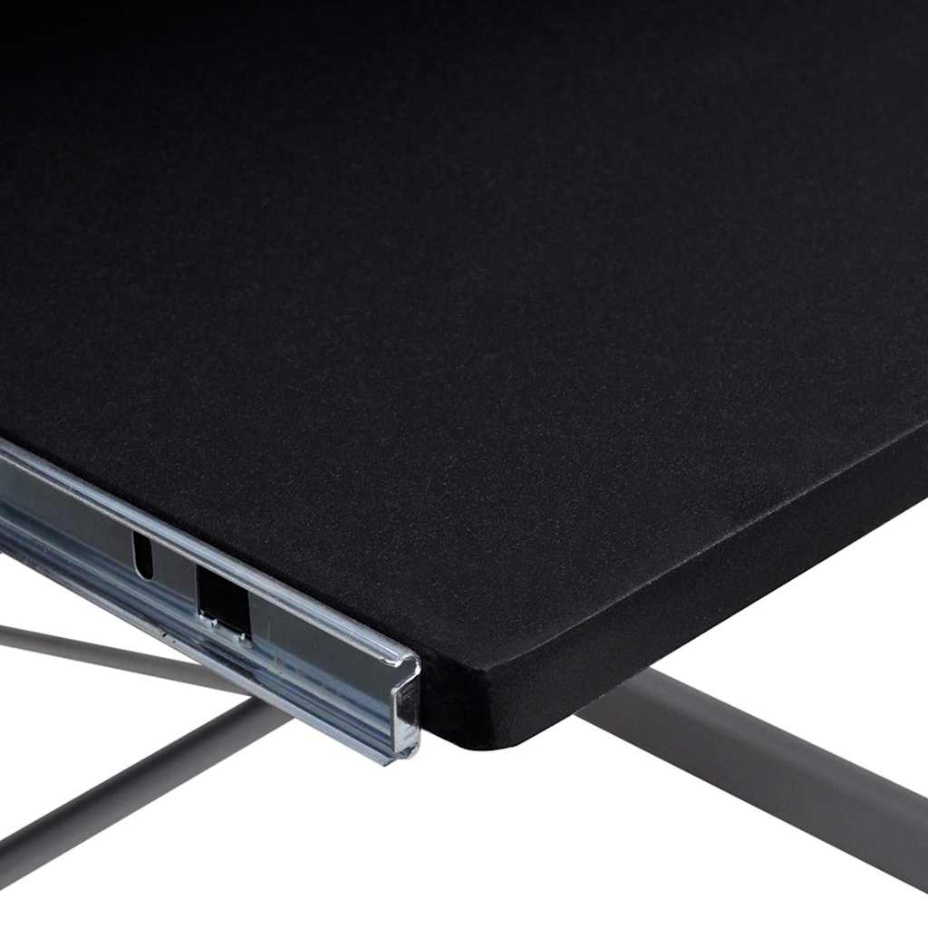 vidaXL Corner Computer Desk Black 132x112x99 cm Engineered Wood 4