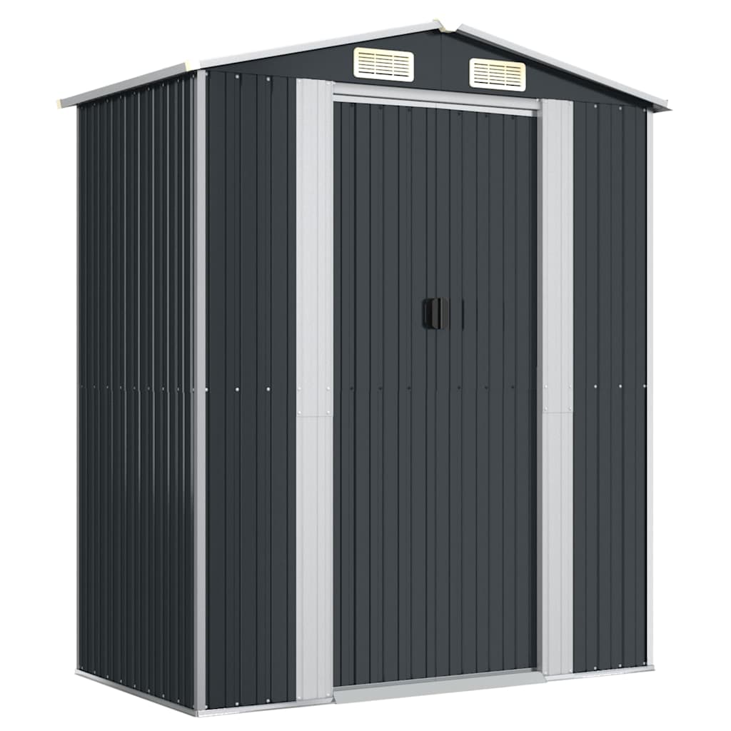 vidaXL Garden Shed Anthracite 192x108x223 cm Galvanised Steel 2